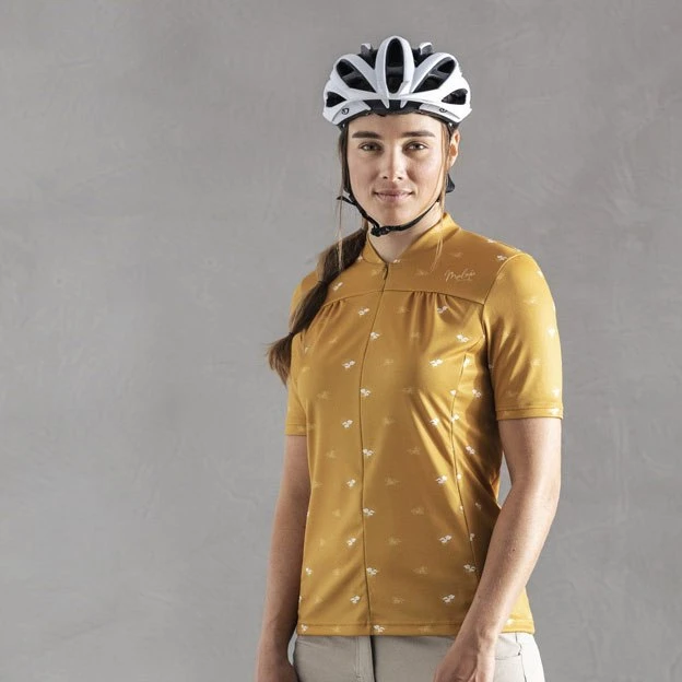 Maloja TschittaM. All Mountain 1/2 Short Sleeve All Mountain Shirt Women's - Golden Sun Cloud 8351 5 Maloja TschittaM. All Mountain 1/2 Short Sleeve All Mountain Shirt Women's - Golden Sun Cloud 8351 - Image 3