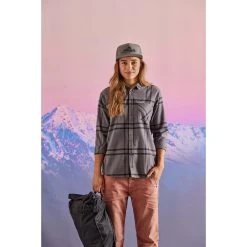 Maloja ChhuM. Organic Hemp Women's Shirt - Boulder Check 8681 -Maloja Outdoor maloja chhum organic hemp shirt women boulder check 8681 1 1297696