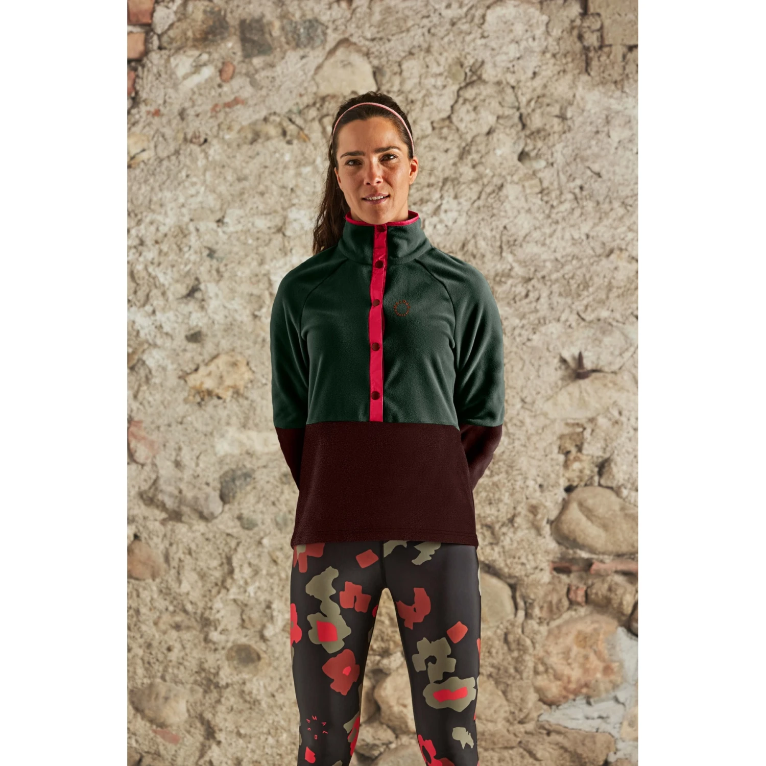 Maloja GirlanM. Mountain Fleece Shirt Women's - Oak Multi 8762 5 Maloja GirlanM. Mountain Fleece Shirt Women's - Oak Multi 8762 - Image 3