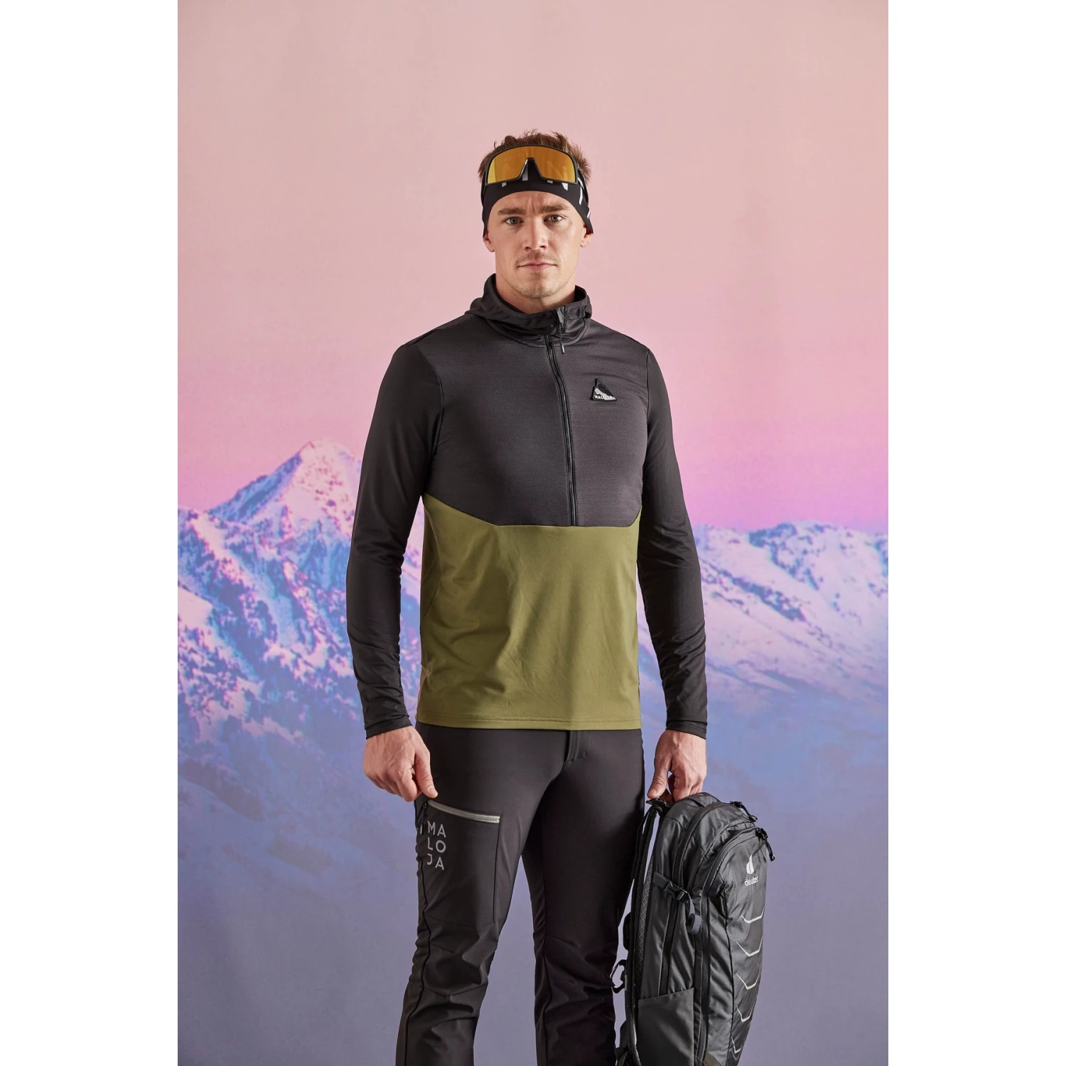 Maloja KalternM. Mountain Midlayer Hybrid Shirt - Midnight Multi 8618 5 Maloja KalternM. Mountain Midlayer Hybrid Shirt - Midnight Multi 8618 - Image 3