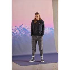 Maloja ValladaM. Organic Women's Sweat Shirt - Moonless Flying Hearts 8628 -Maloja Outdoor maloja valladam organic sweatshirt women midnight pastel leaves 8619 2 1297010